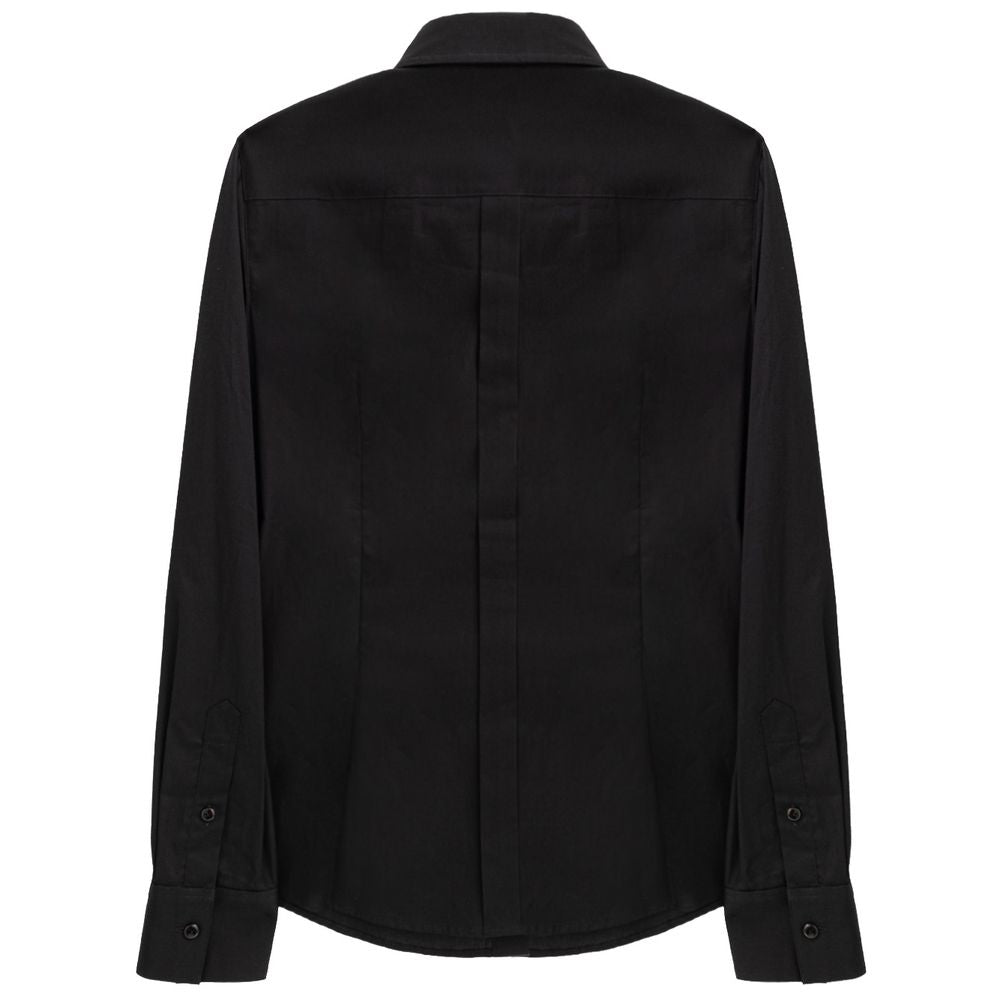 Dolce & Gabbana Black Cotton Dress Men's Shirt