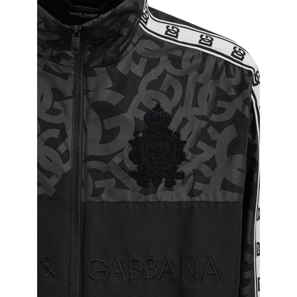 Dolce & Gabbana Black Polyester Shell Men's Jacket