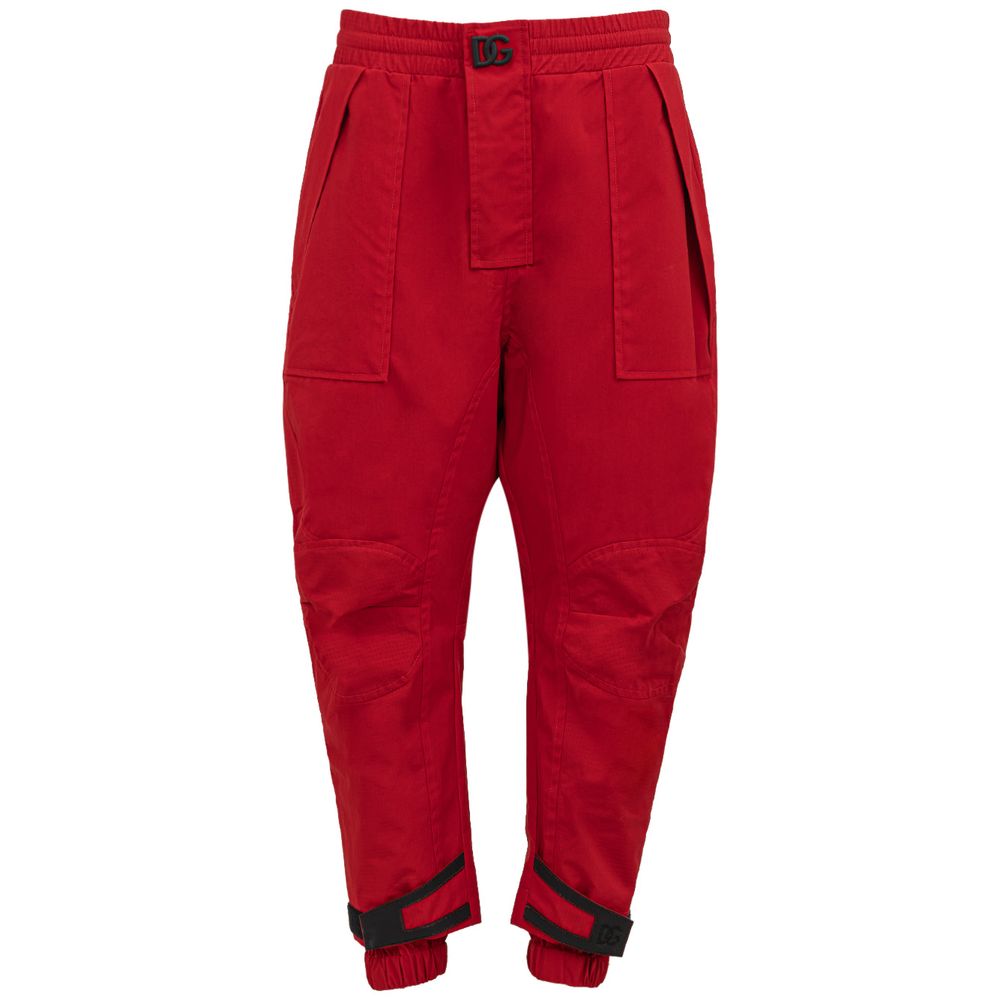 Dolce & Gabbana Red Polyamide Athletic Men's Pants