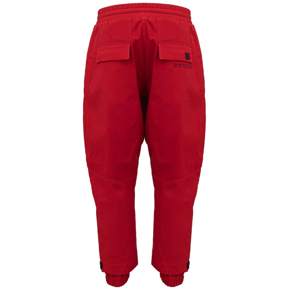 Dolce & Gabbana Red Polyamide Athletic Men's Pants