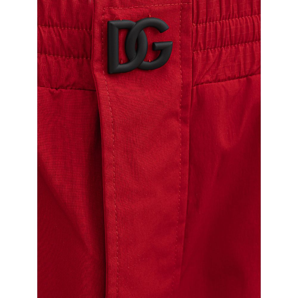 Dolce & Gabbana Red Polyamide Athletic Men's Pants