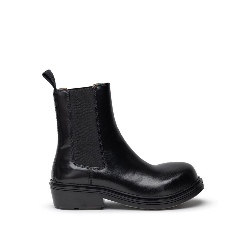Bottega Veneta Black Leather Men's Boot