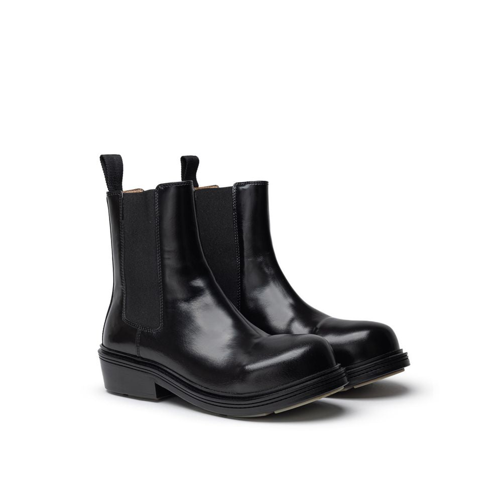 Bottega Veneta Black Leather Men's Boot