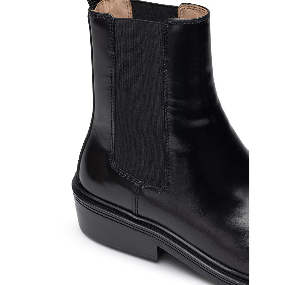 Bottega Veneta Black Leather Men's Boot
