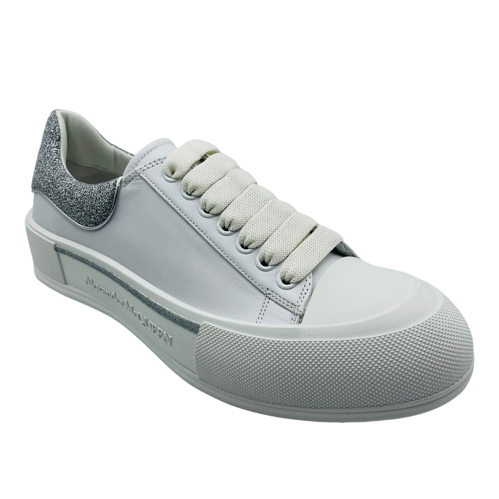 Alexander McQueen Men's Ivory Leather Sneakers EU 43/US 10