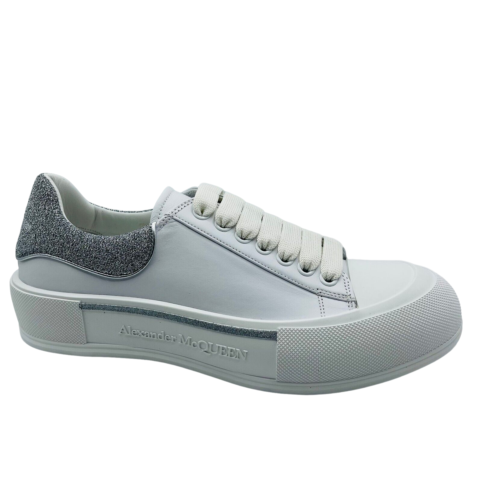 Alexander McQueen Men's Ivory Leather Sneakers EU 43/US 10