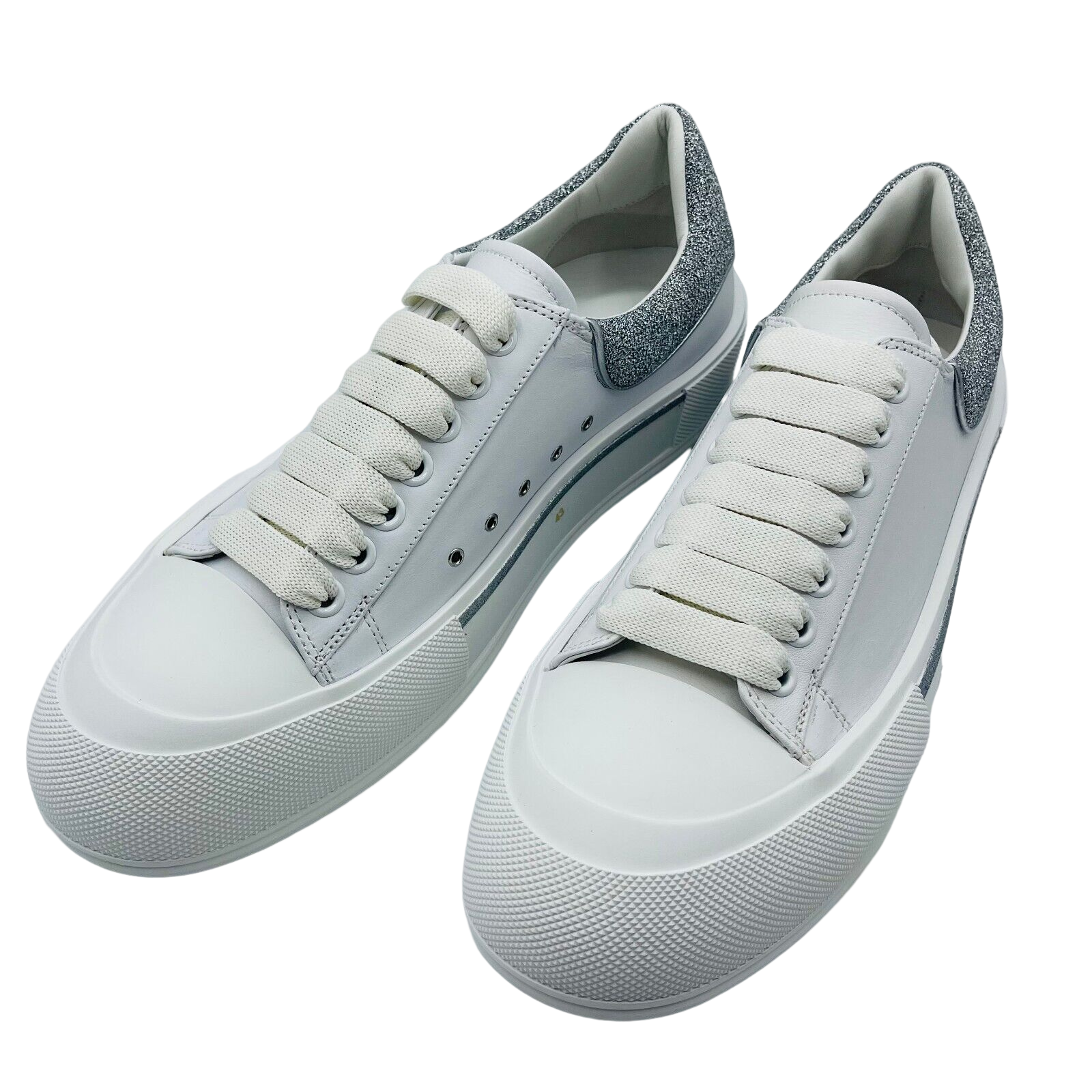 Alexander McQueen Men's Ivory Leather Sneakers EU 43/US 10