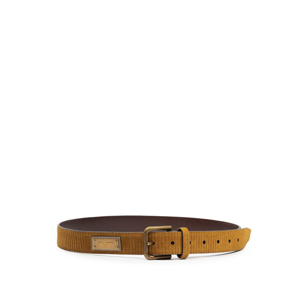 Dolce & Gabbana Brown Leather Regular Men's Belt