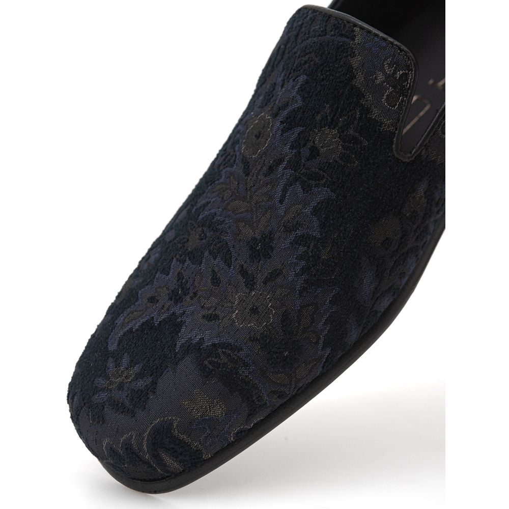 Etro Blue Leather Slip-On Men's Loafers