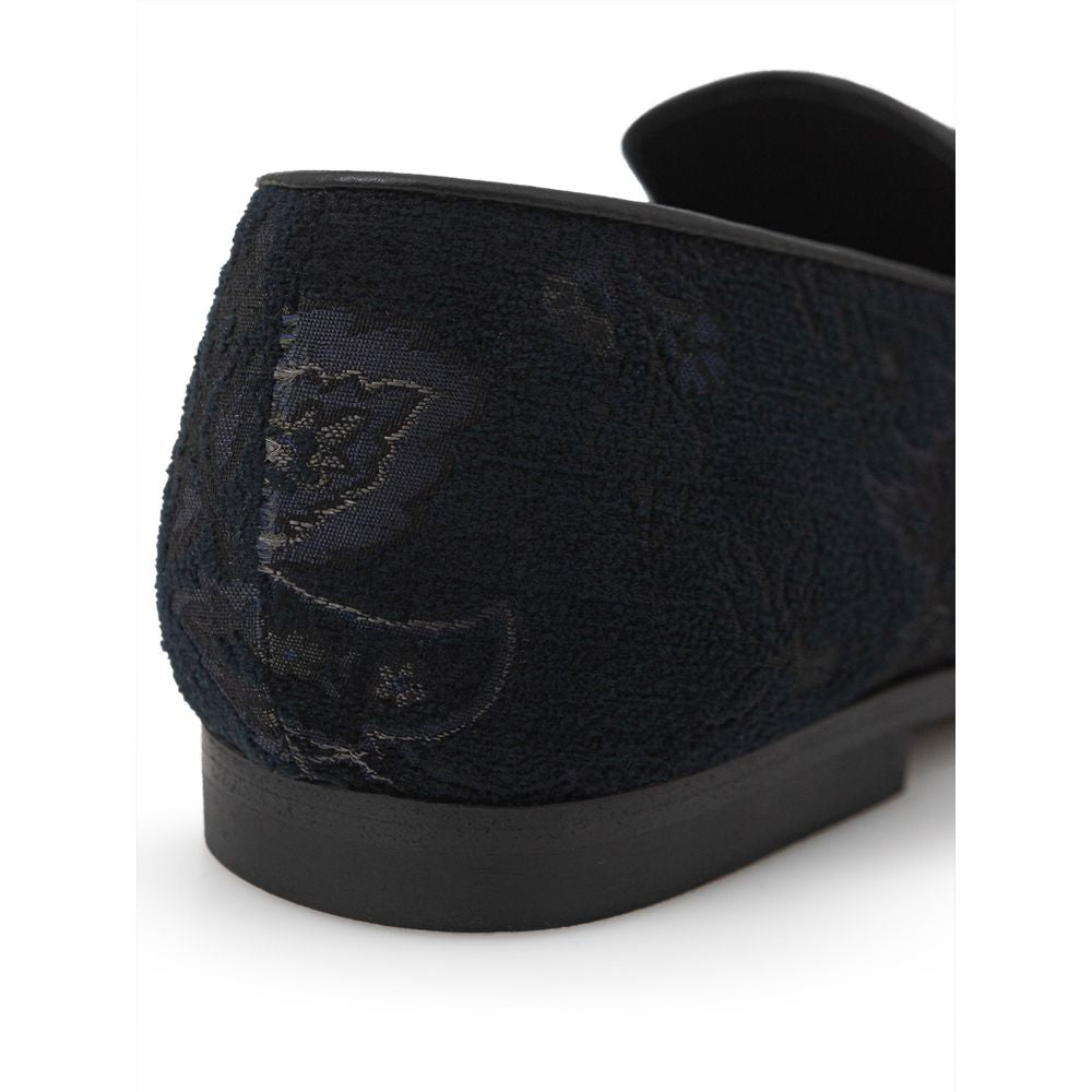 Etro Blue Leather Slip-On Men's Loafers