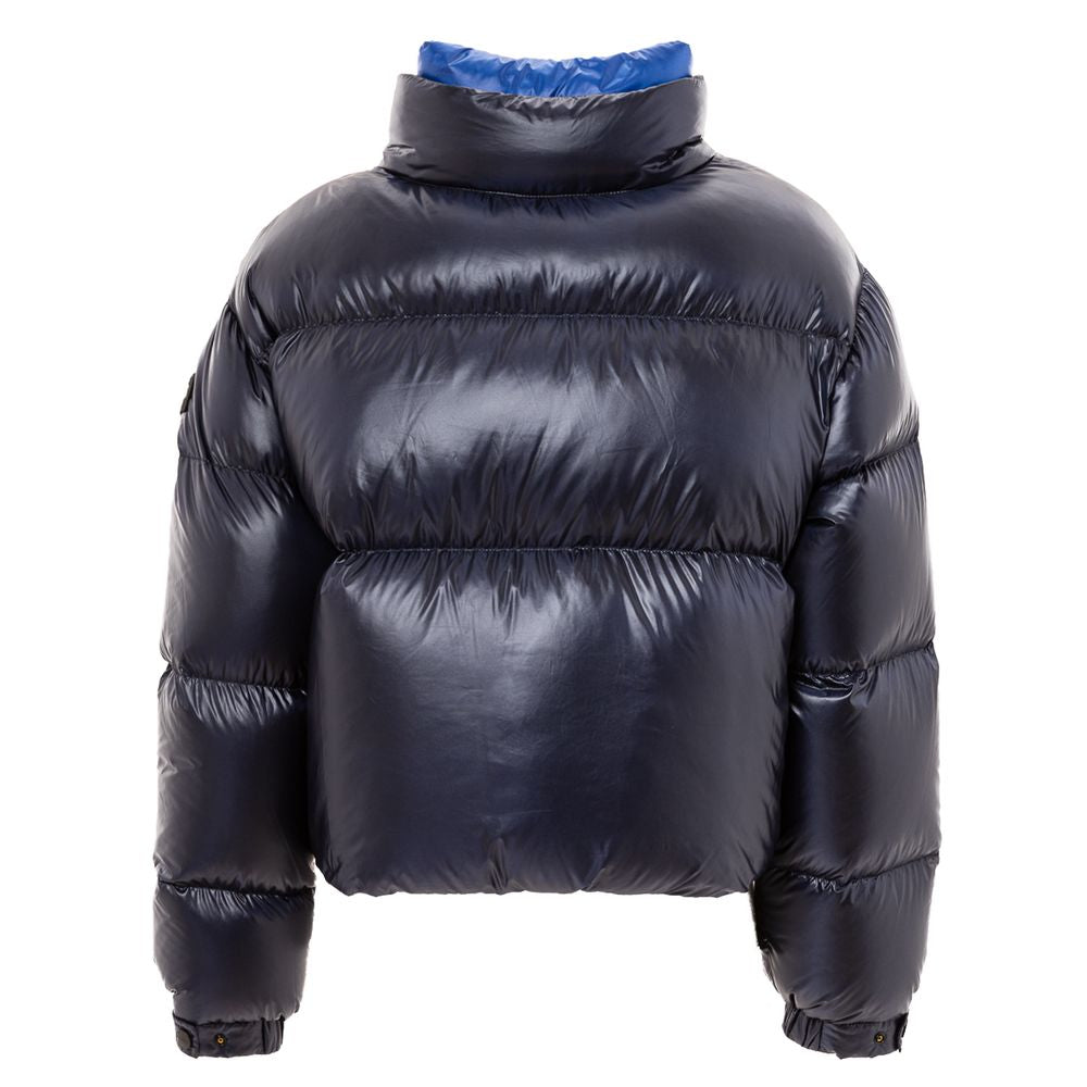 Add Blue Polyamide Full-Length Women's Jacket