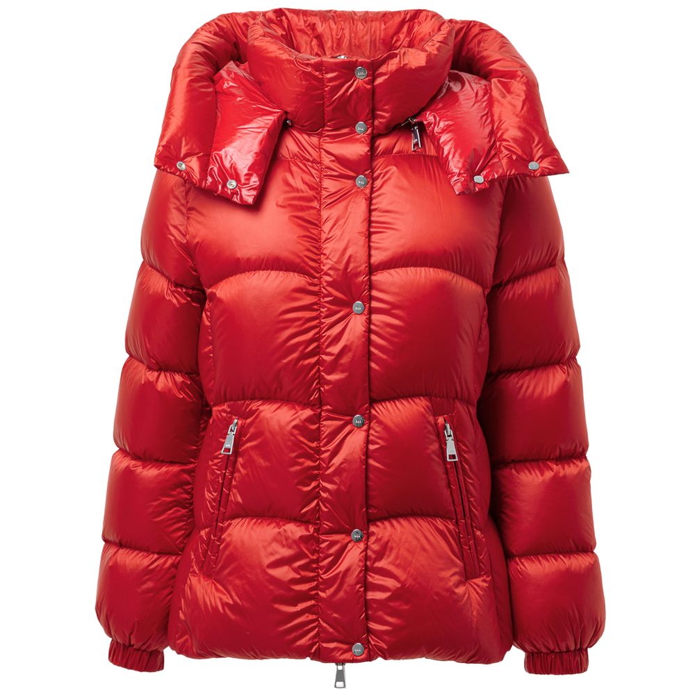 Add Red Polyamide Full-Length Women's Jacket