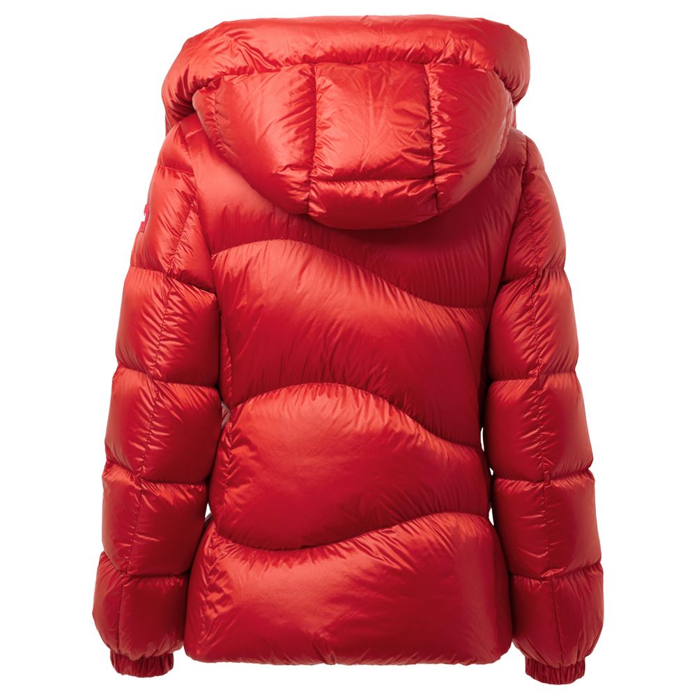 Add Red Polyamide Full-Length Women's Jacket