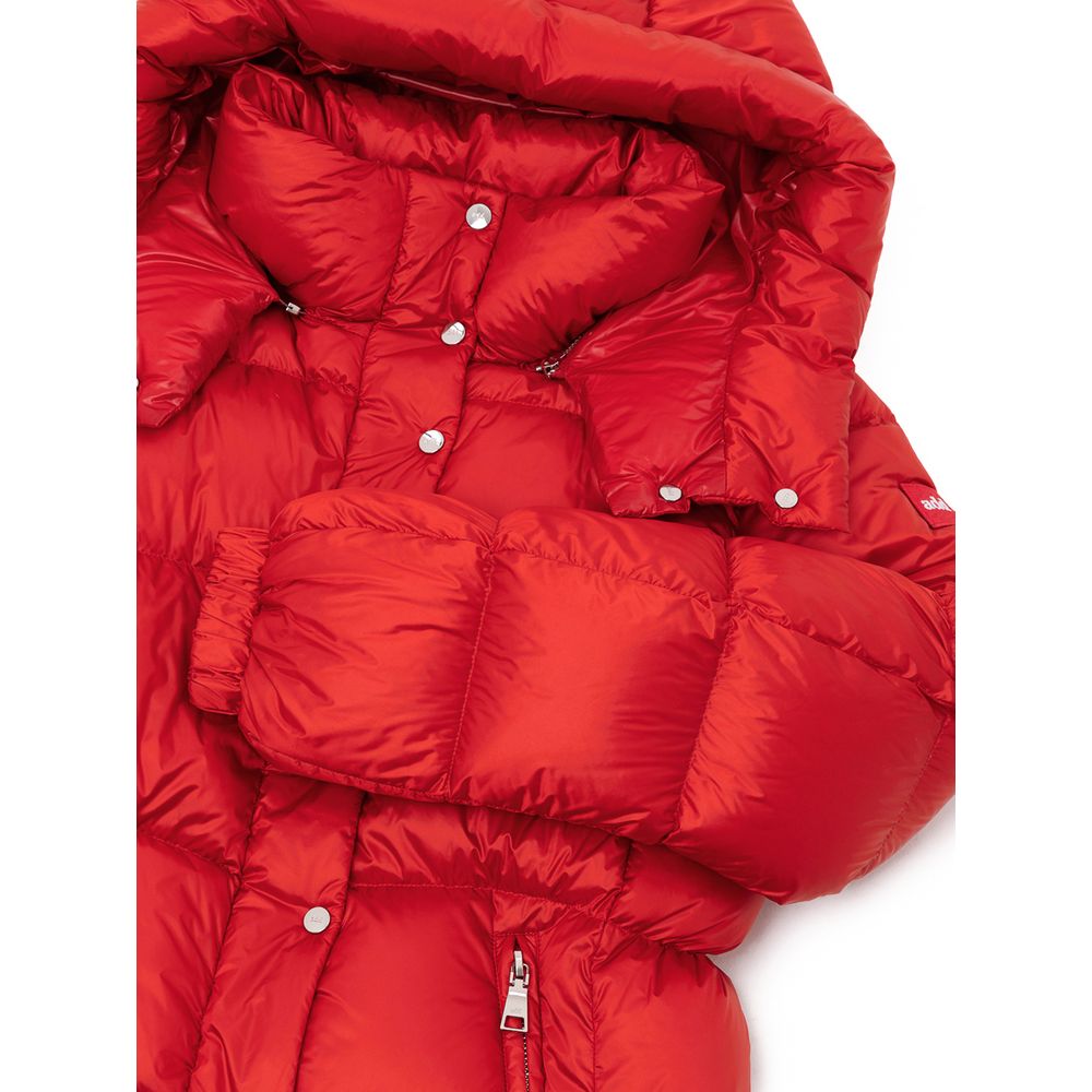 Add Red Polyamide Full-Length Women's Jacket