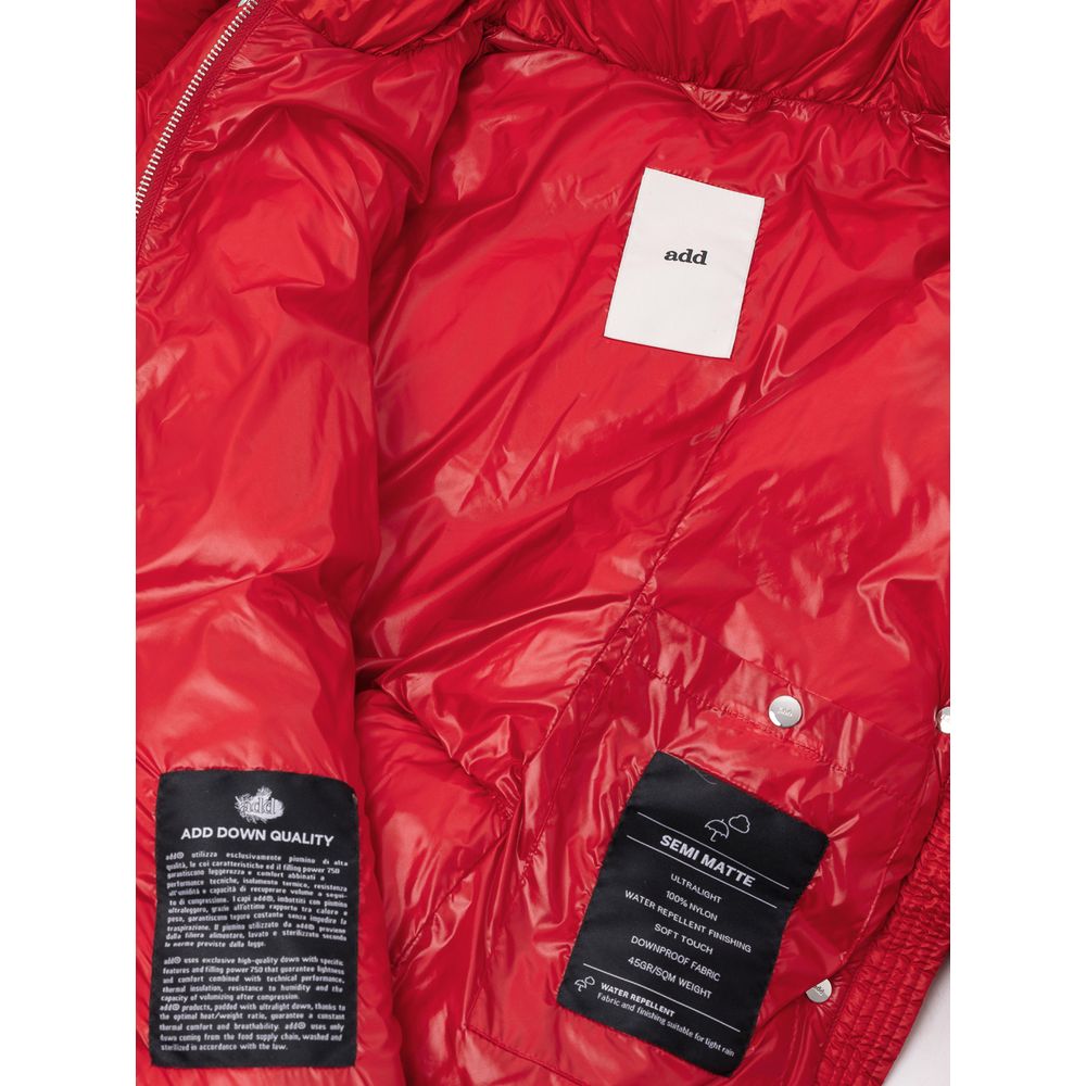 Add Red Polyamide Full-Length Women's Jacket