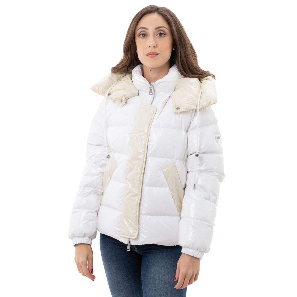 Add White Polyamide Women's Coat