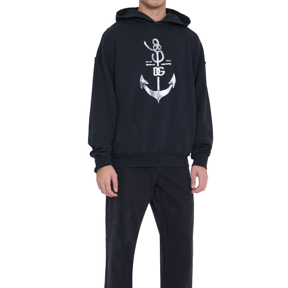 Dolce & Gabbana Blue Cotton Men's Sweatshirt