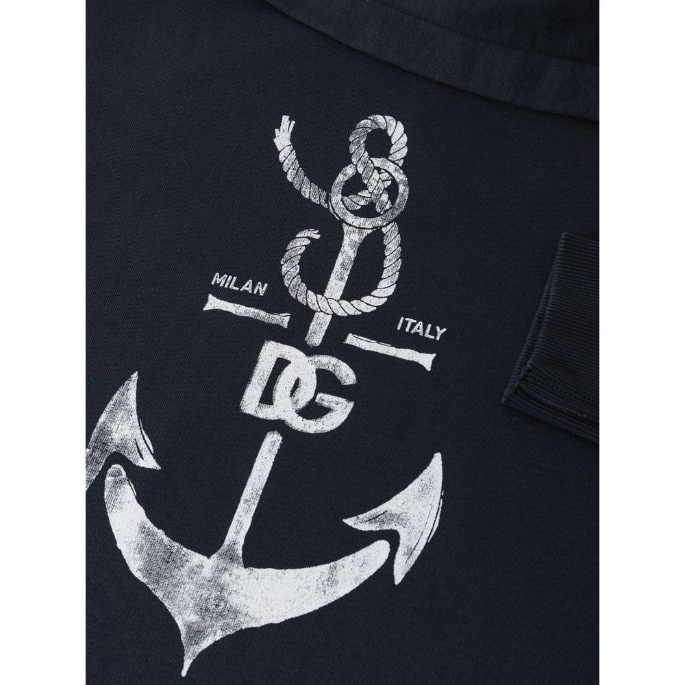 Dolce & Gabbana Blue Cotton Men's Sweatshirt