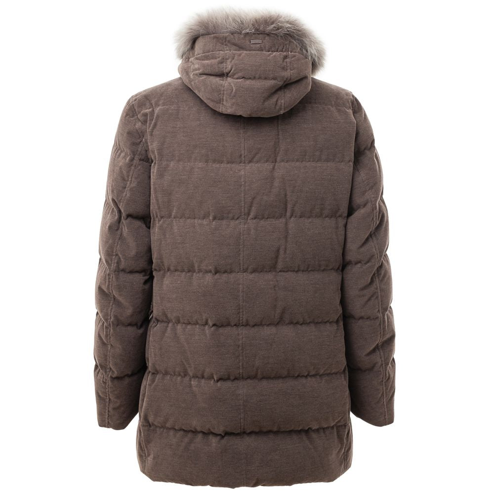Herno Brown Cotton Men's Bomber