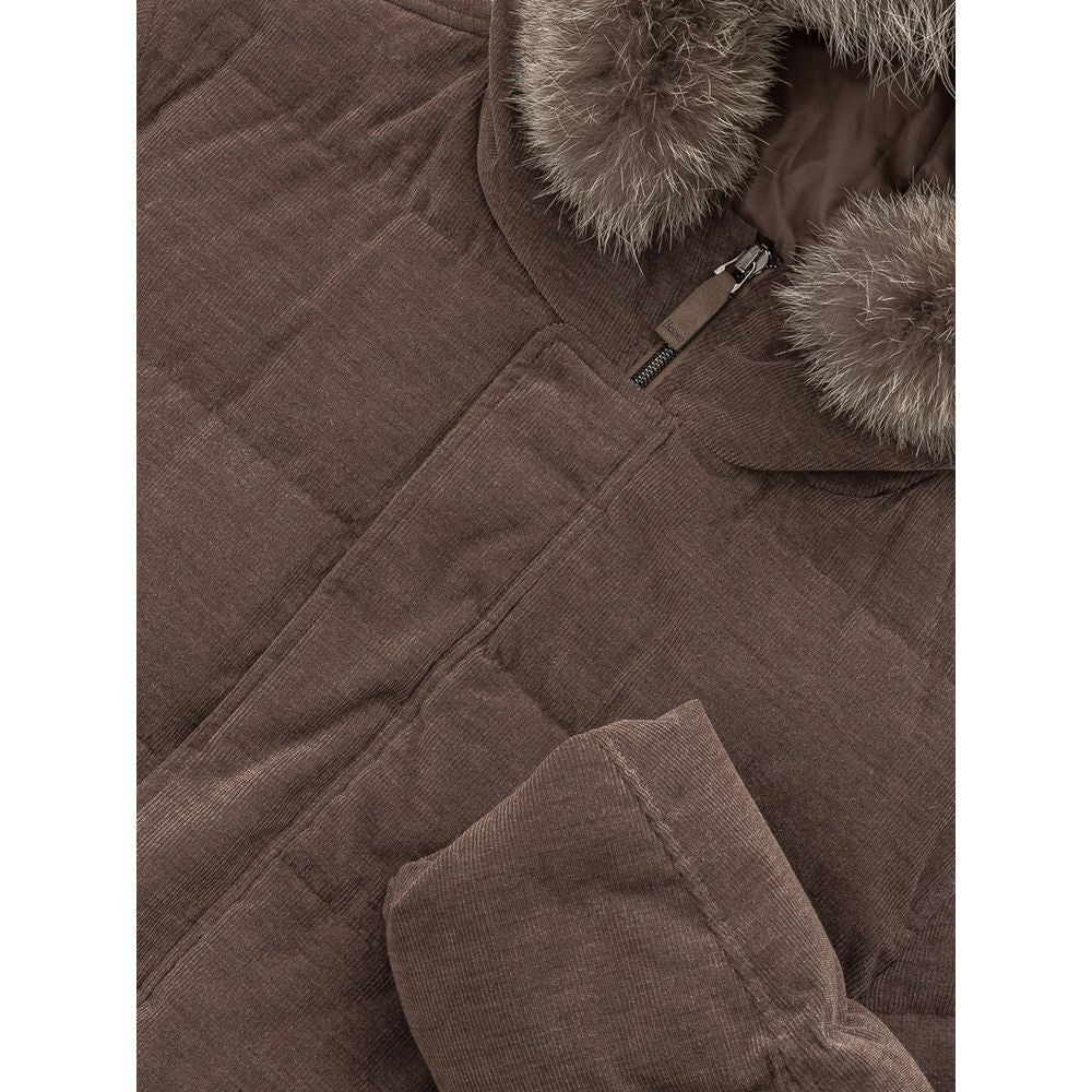Herno Brown Cotton Men's Bomber