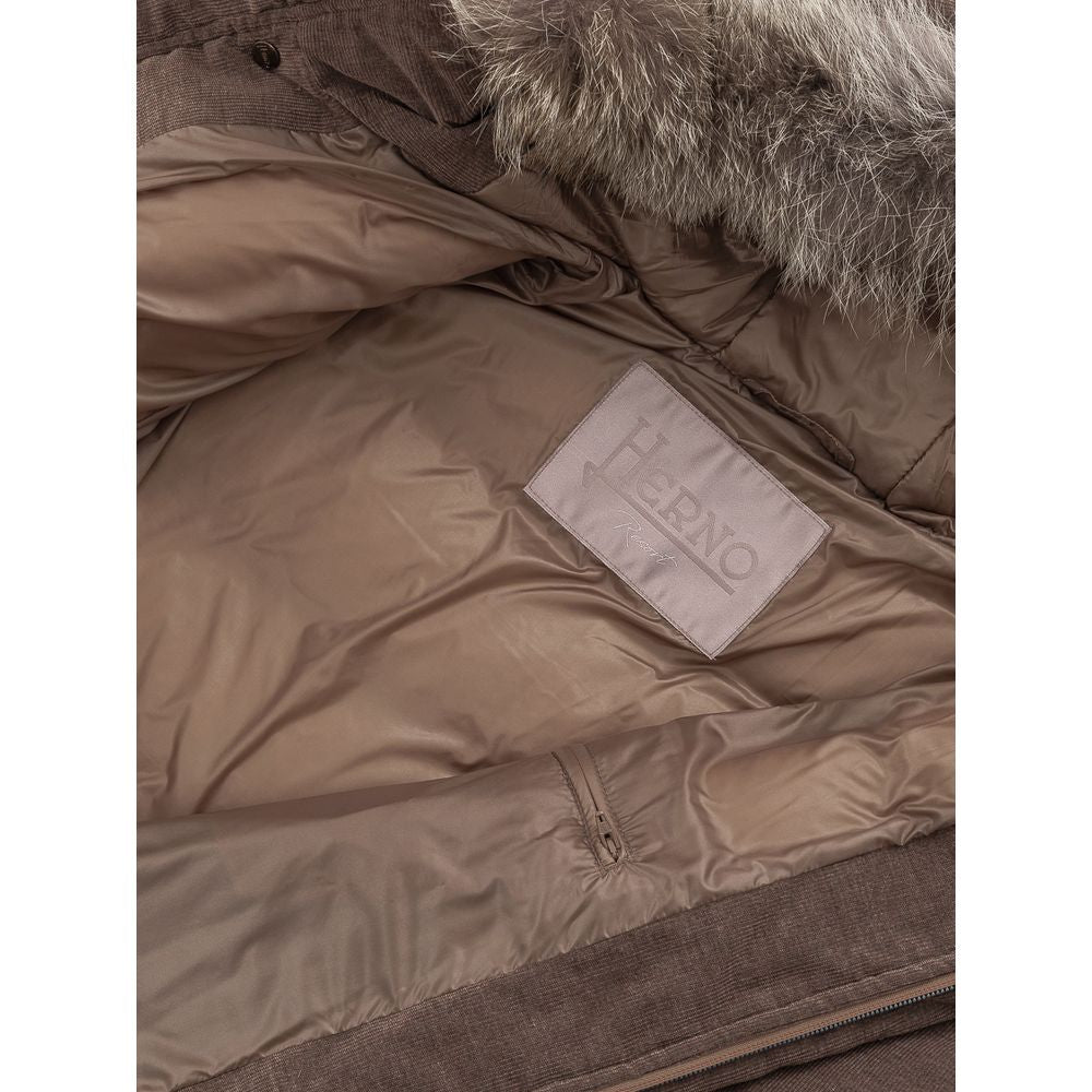 Herno Brown Cotton Men's Bomber