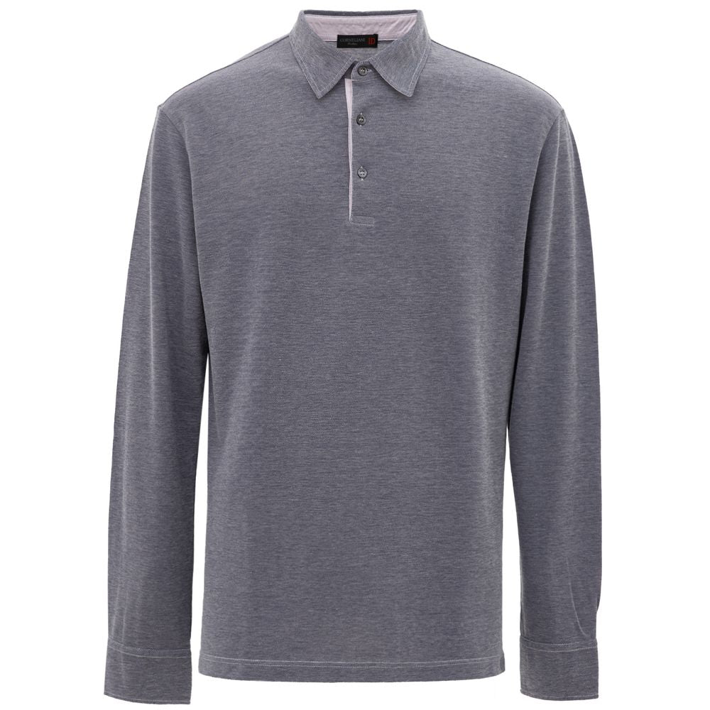 Corneliani Blue Cotton Polo Men's Shirt
