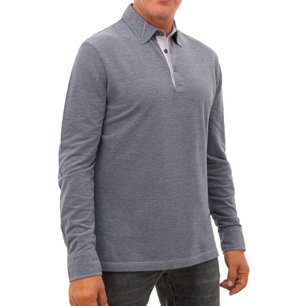 Corneliani Blue Cotton Polo Men's Shirt