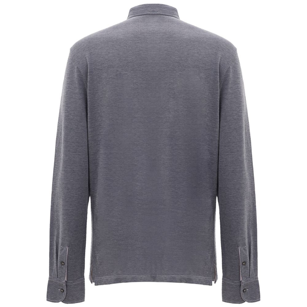 Corneliani Blue Cotton Polo Men's Shirt