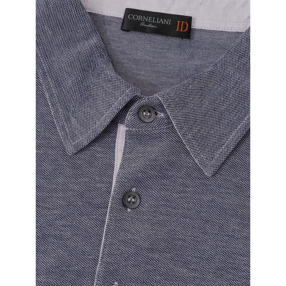 Corneliani Blue Cotton Polo Men's Shirt