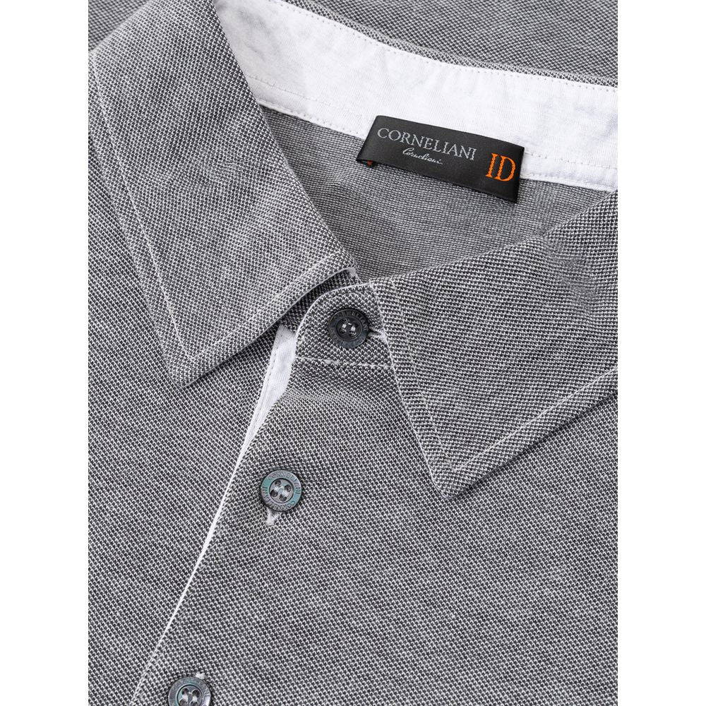Corneliani Gray Cotton Polo Men's Shirt