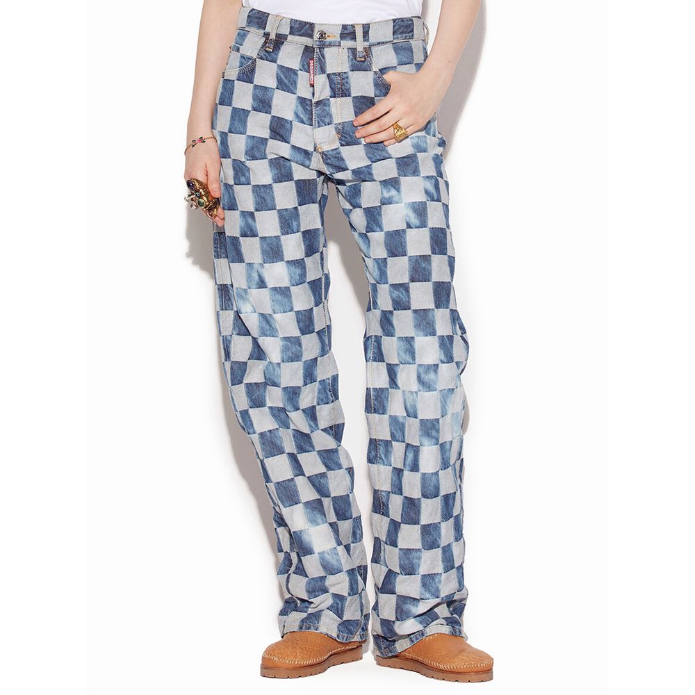 Dsquared² Blue Cotton Relaxed Fit Women's Jeans