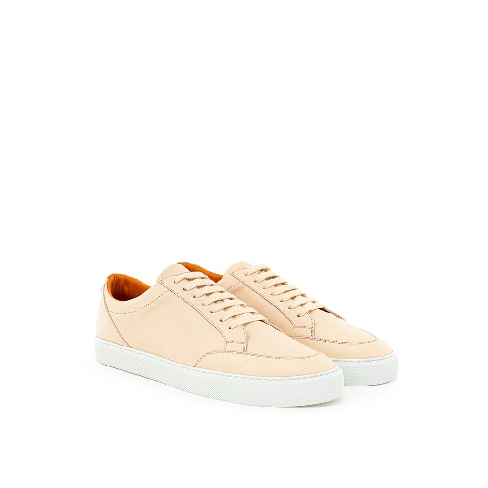 Burberry Pink Leather Low Top Women's Sneakers