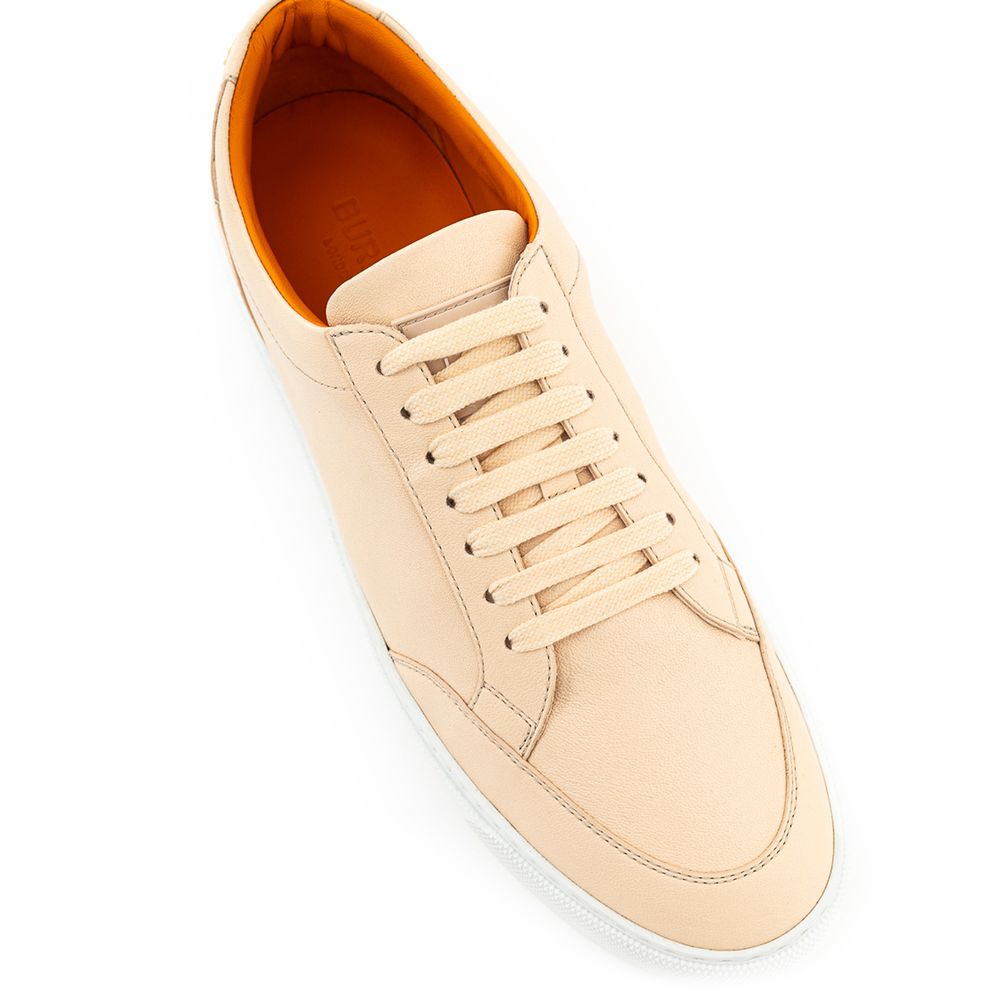 Burberry Pink Leather Low Top Women's Sneakers