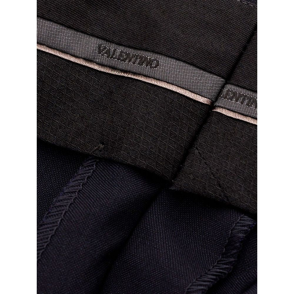 Valentino Garavani Black Wool Dress Men's Pants