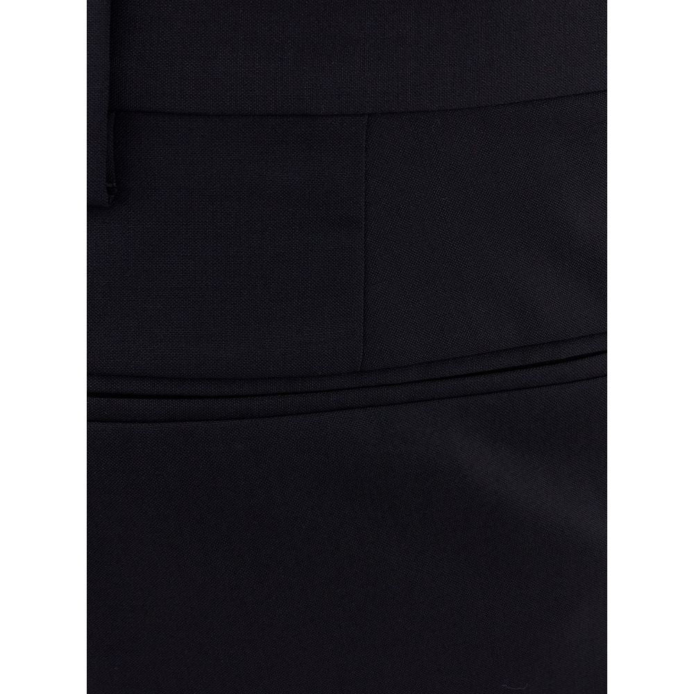 Valentino Garavani Black Wool Dress Men's Pants