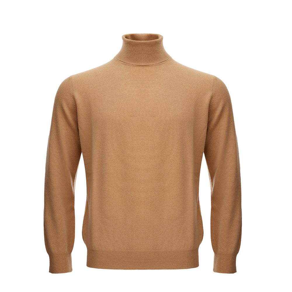 KANGRA Brown Wool Men's Turtleneck