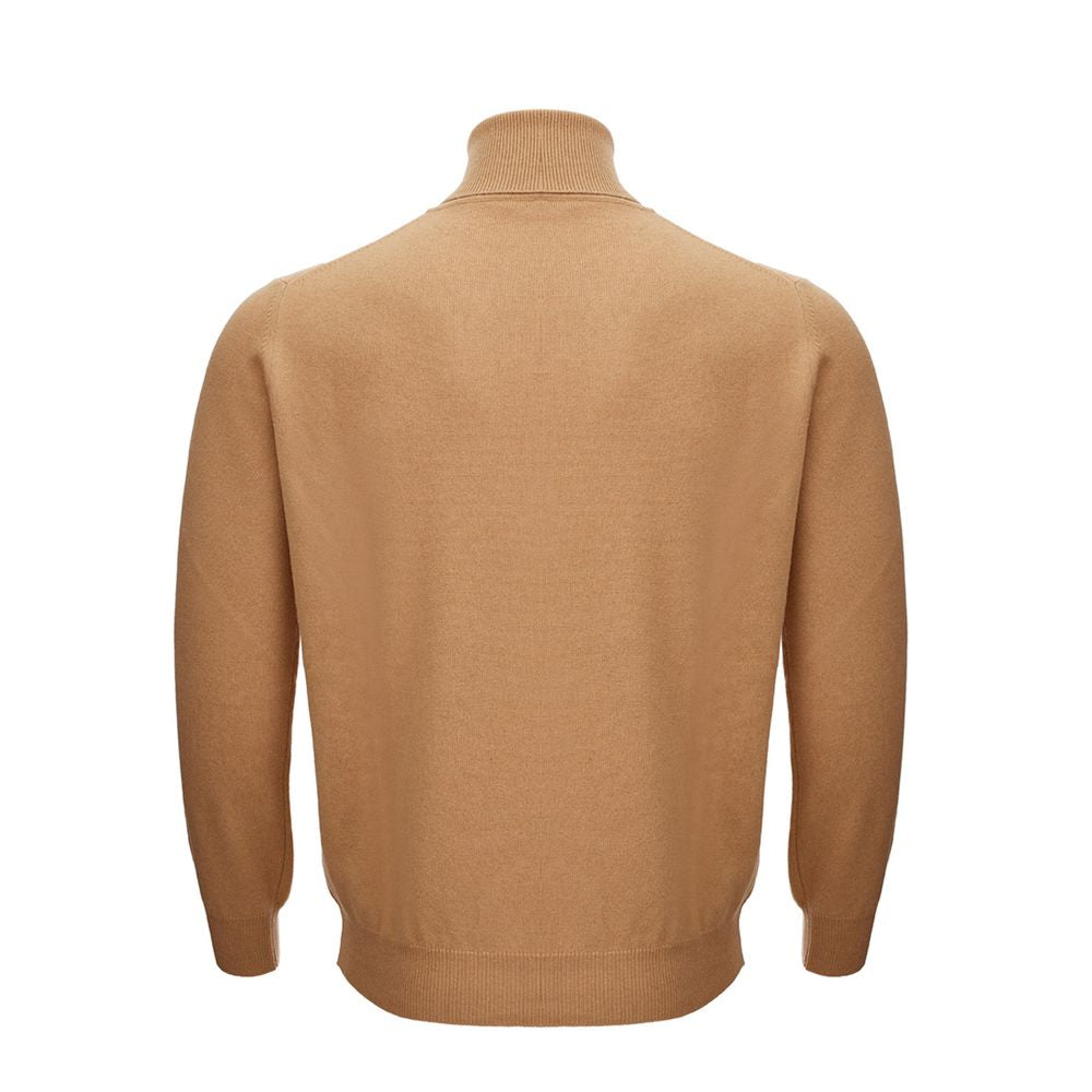 KANGRA Brown Wool Men's Turtleneck