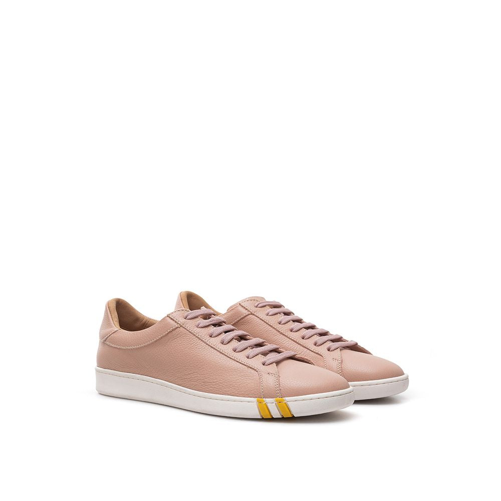 Bally Pink Fabric And Leather Low Top Women's Sneakers