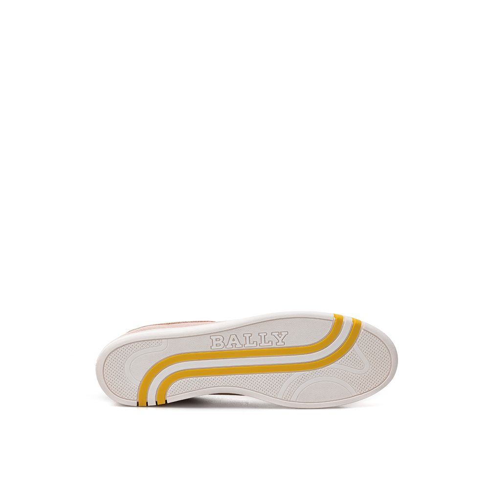 Bally Pink Fabric And Leather Low Top Women's Sneakers