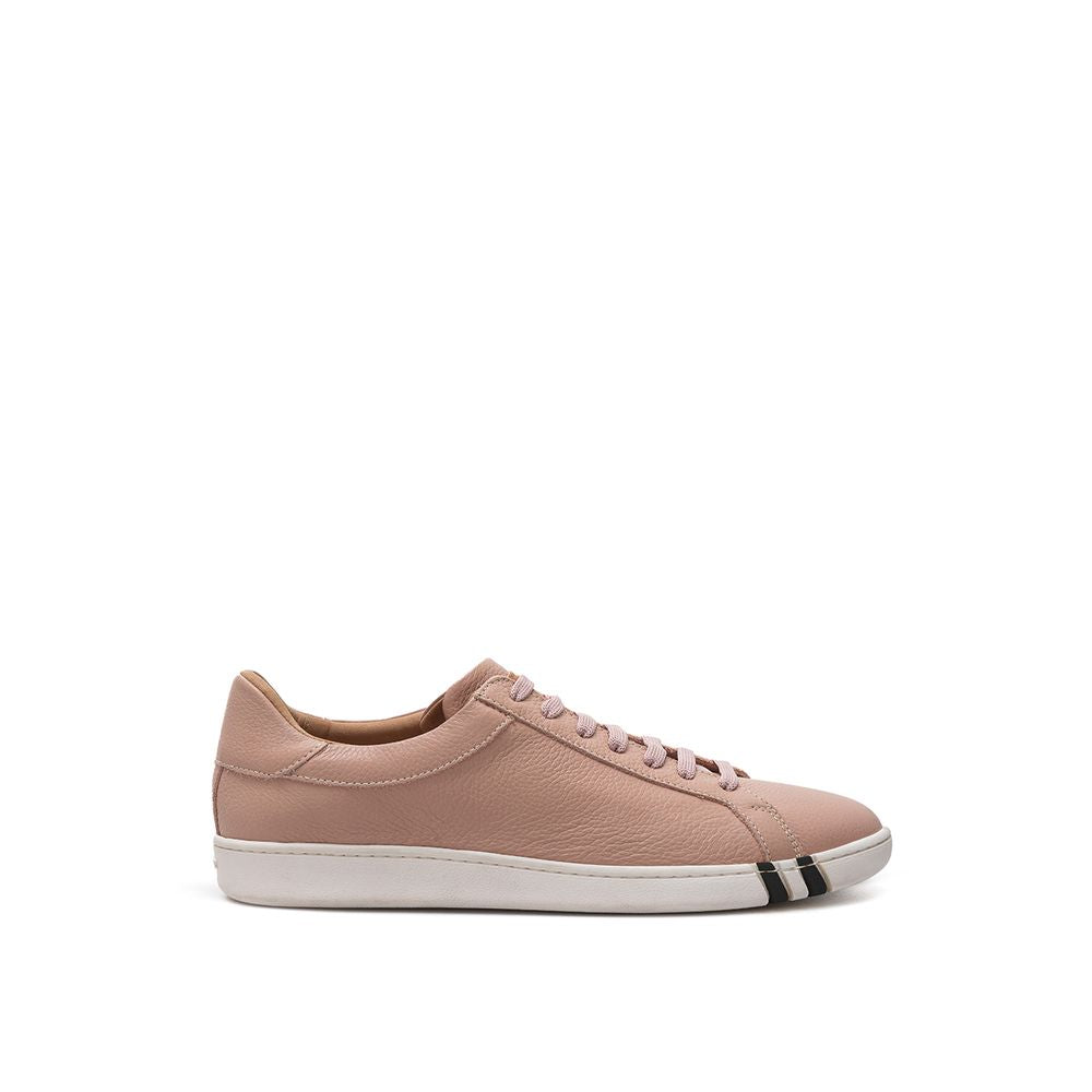 Bally Elegant Pink Leather Sneakers for Women's Women
