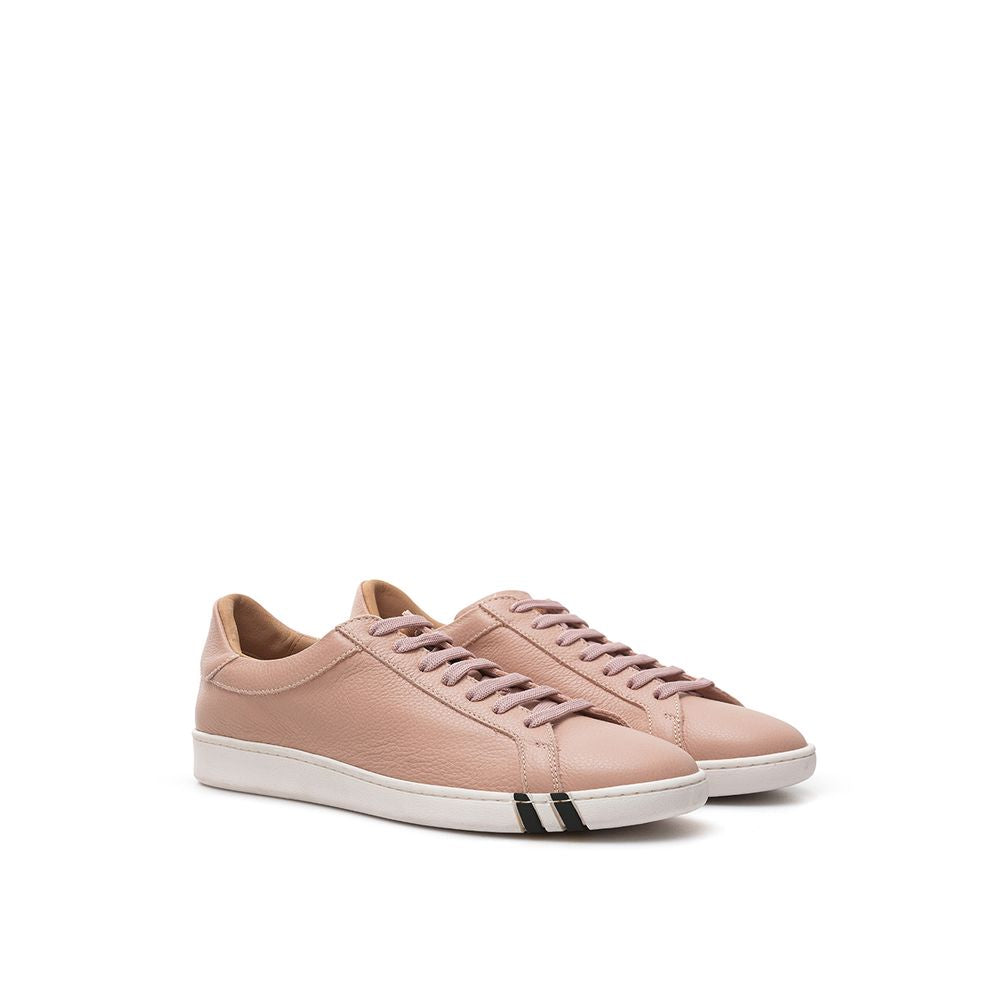 Bally Elegant Pink Leather Sneakers for Women's Women
