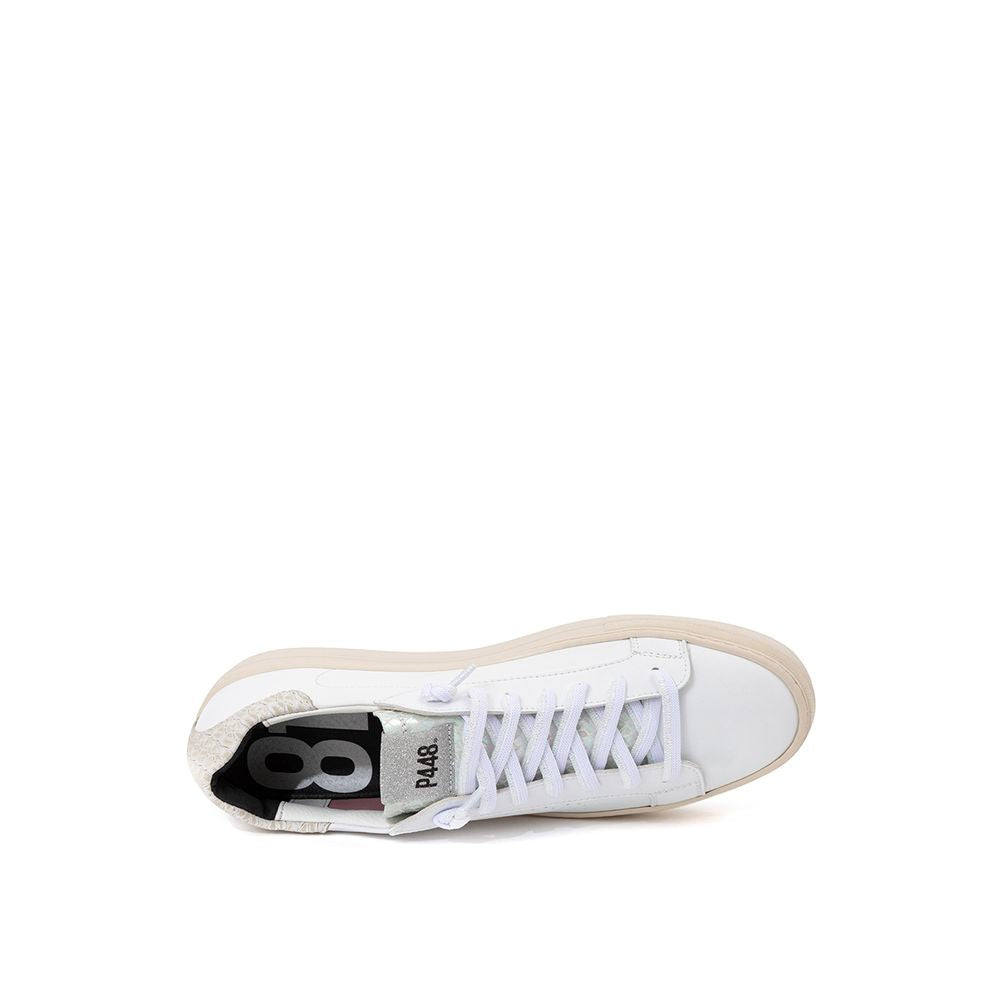 P448 White Leather Women's Sneakers
