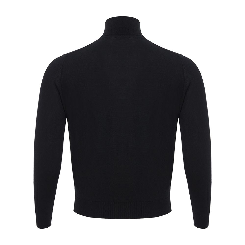 Colombo Black Cashmere Men's Turtleneck