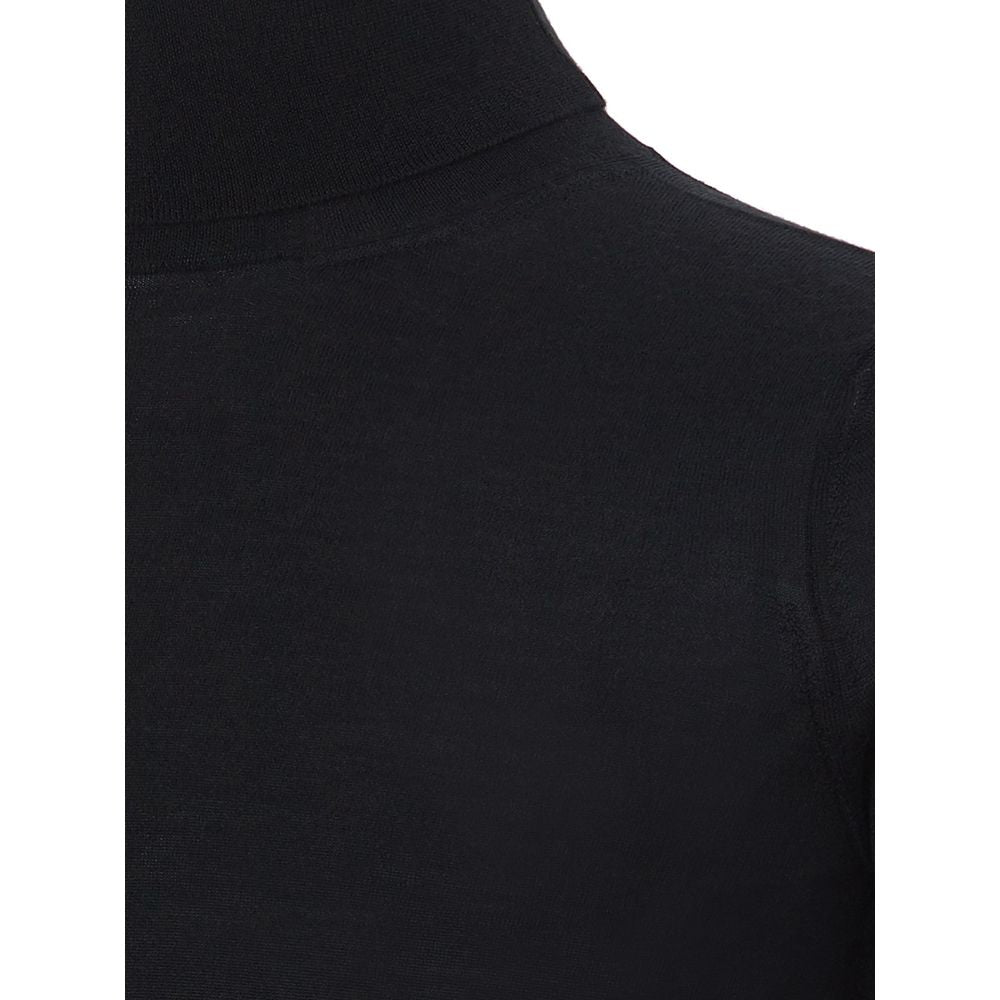 Colombo Black Cashmere Men's Turtleneck