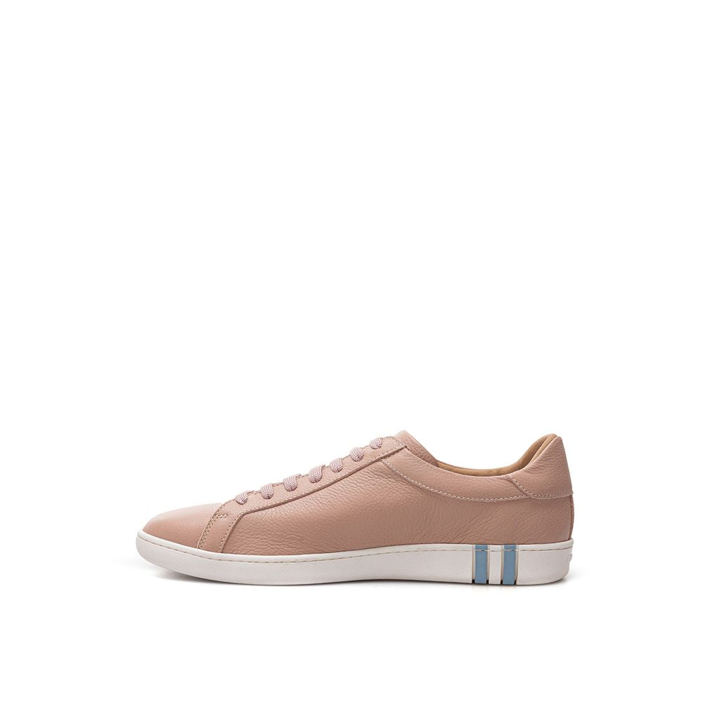 Bally Pink Leather Low Top Women's Sneakers