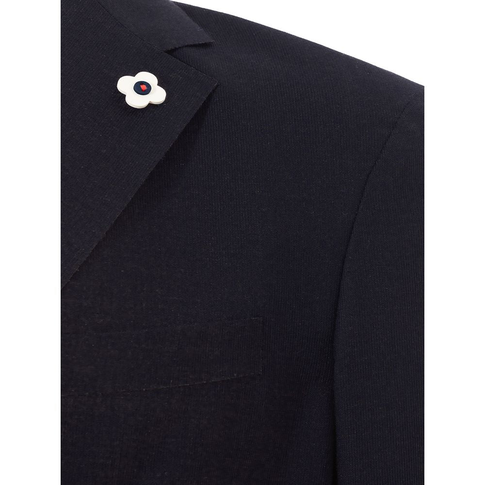 Lardini Blue Cotton Men's Blazer