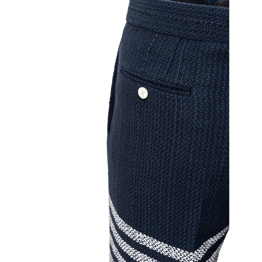 Thom Browne Blue Marabou Casual Men's Pants