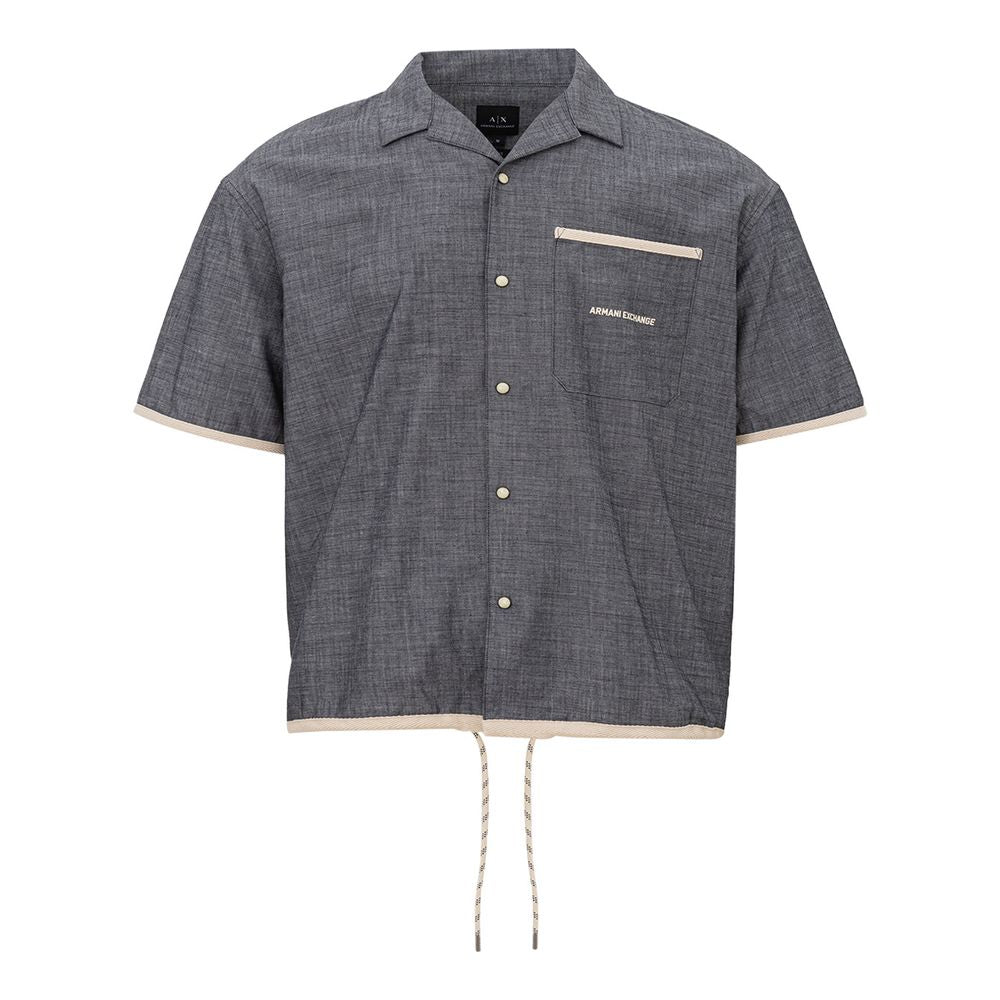 Armani Exchange Blue Cotton Men's Shirt