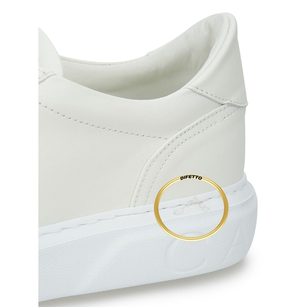 Casadei Sleek White Leather Women's Sneakers
