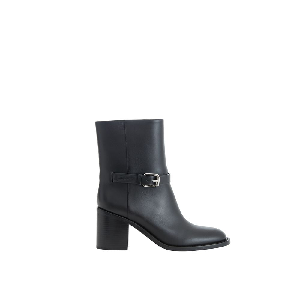 Burberry Black Leather Ankle Women's Boots